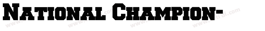 National Champion字体转换